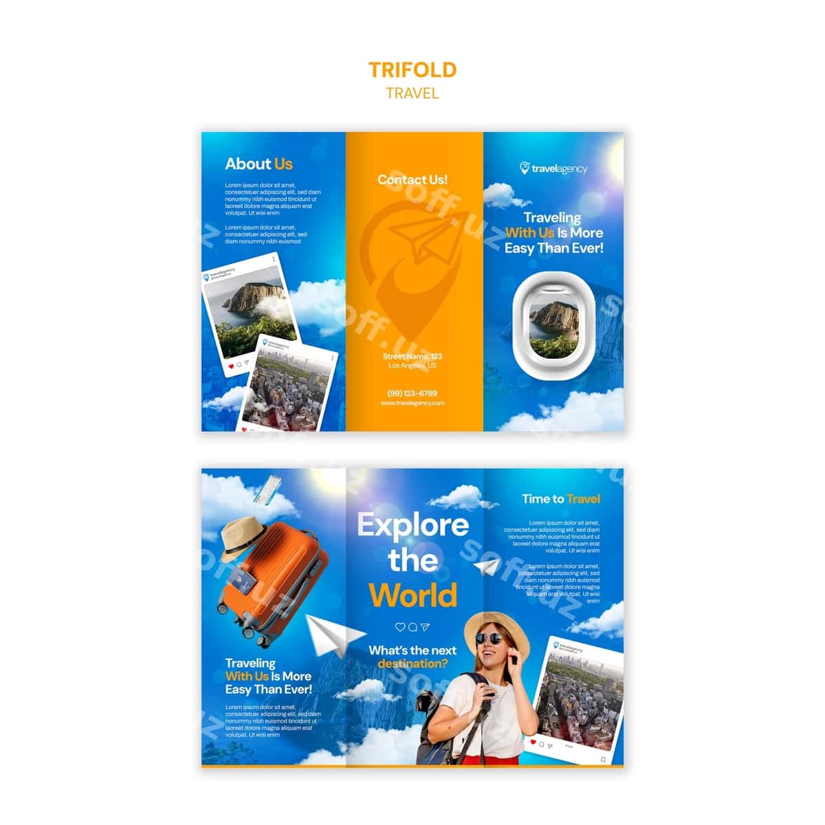 Sayohat shabloni dizayni | Travel template design 1