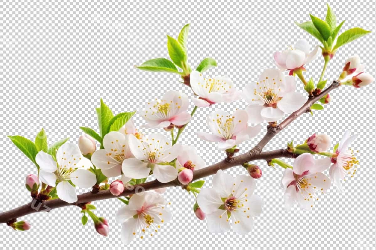 Daraxt sarmon gul png | Tree branch flower png 1