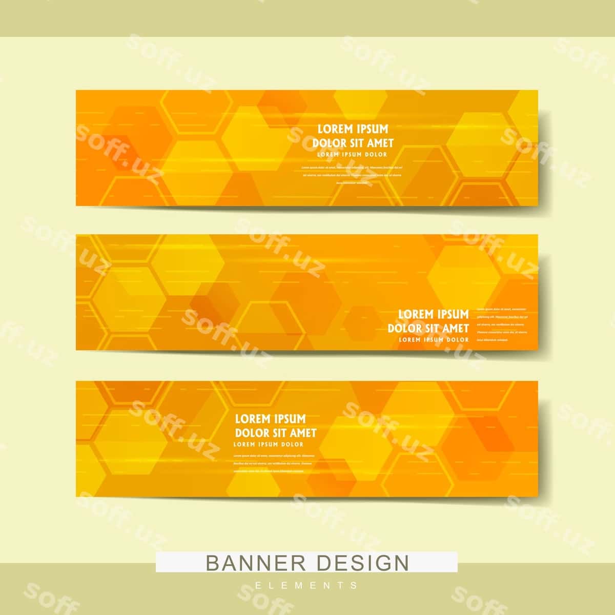 Zamonaviy banner shablon dizayni | Trendy banner template design 1