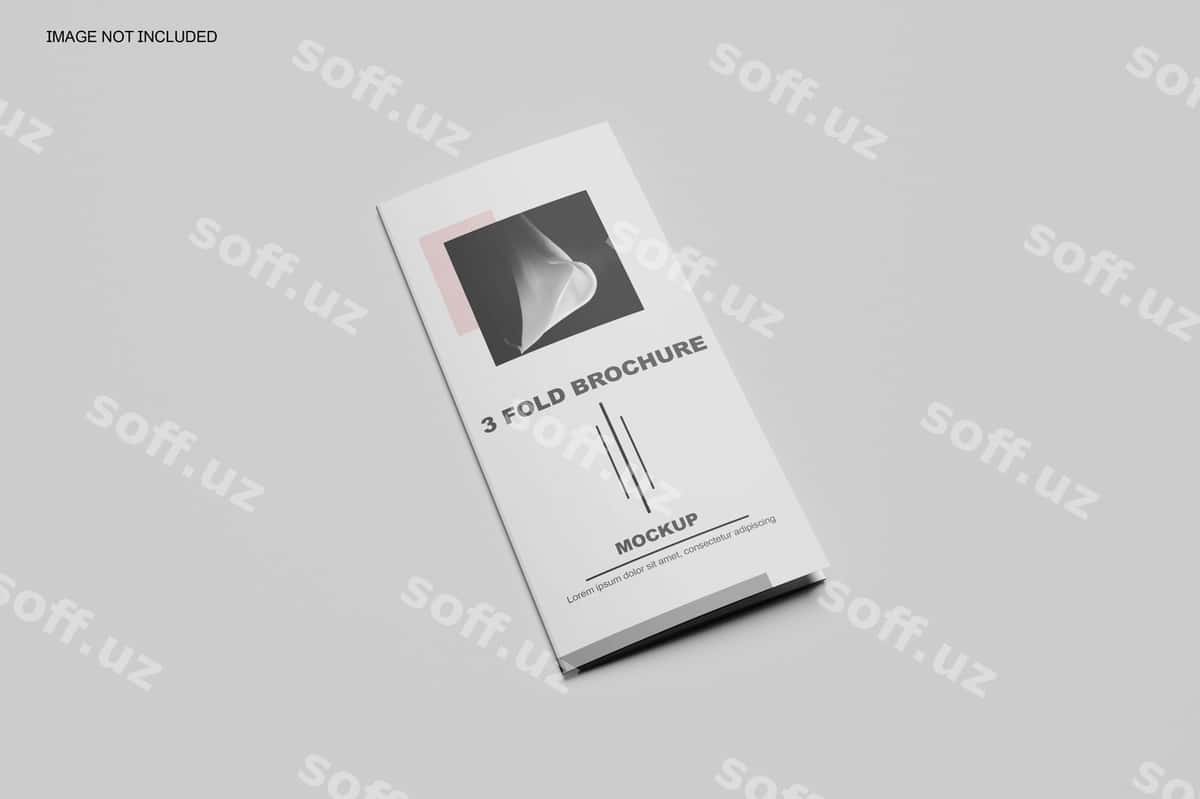 Uchli varaqli broshyura mockup | Trifold brochure mockup 1