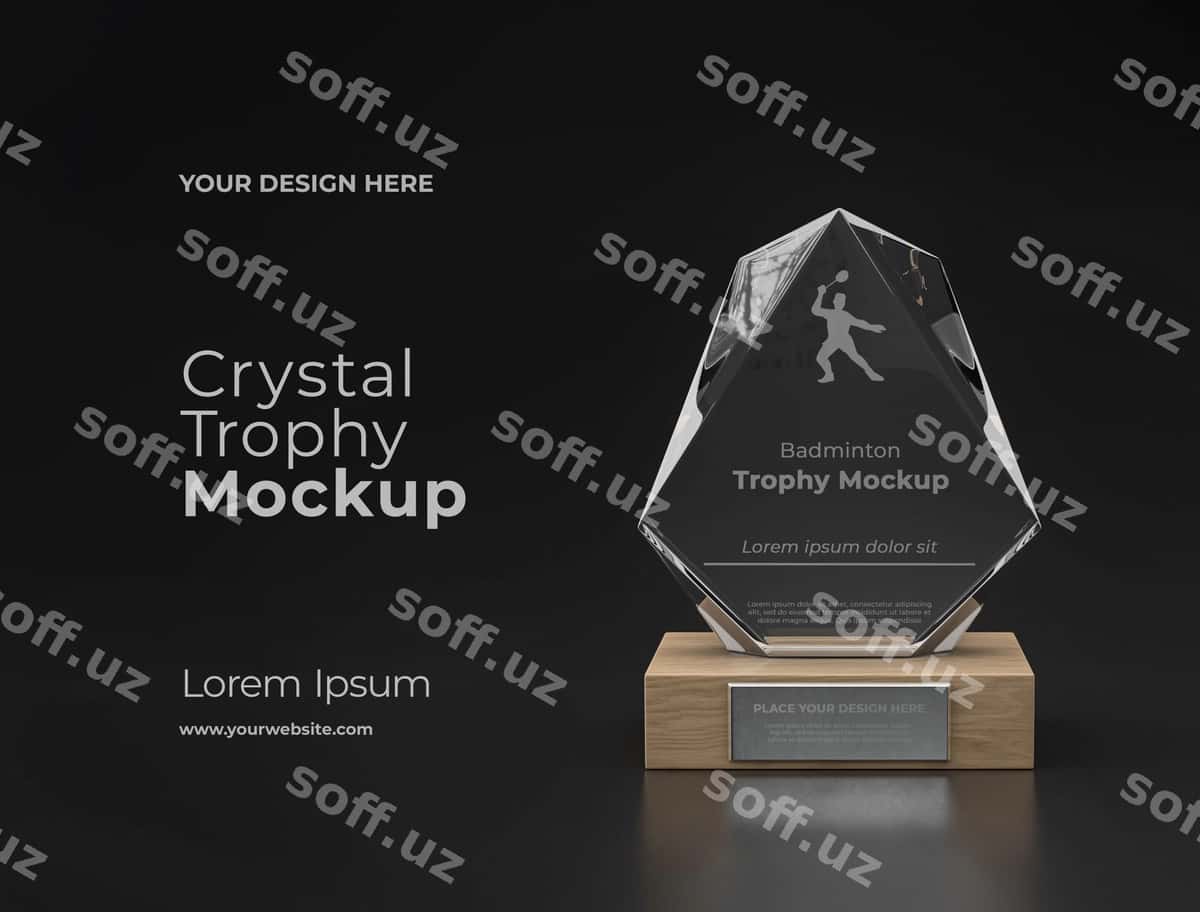 Himoyachilik namuna dizayni | Trophy mockup design 1
