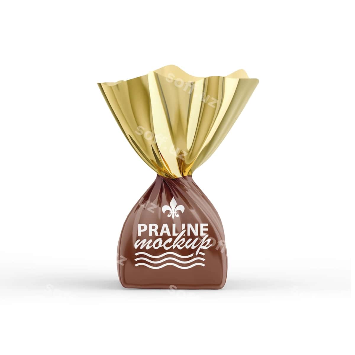 Aylantirish orama shokolad modeli | Twist wrap chocolate mockup 1