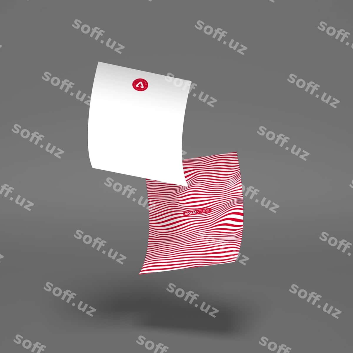 Ikkita tushayotgan sarlavha maketi | Two falling header mockup 1