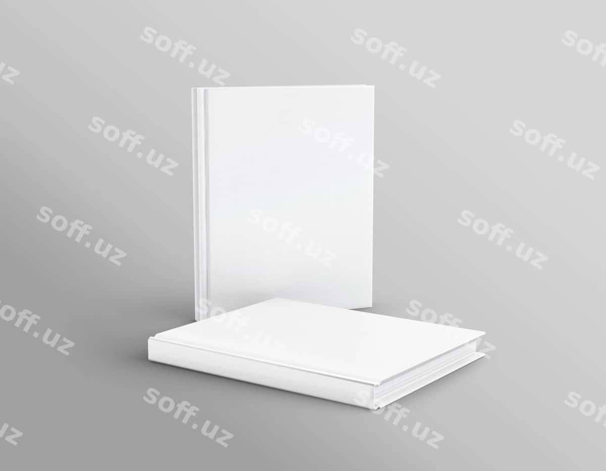 Ikki qattiq qo'shiq namunasi | Two hardcover books mockup 1