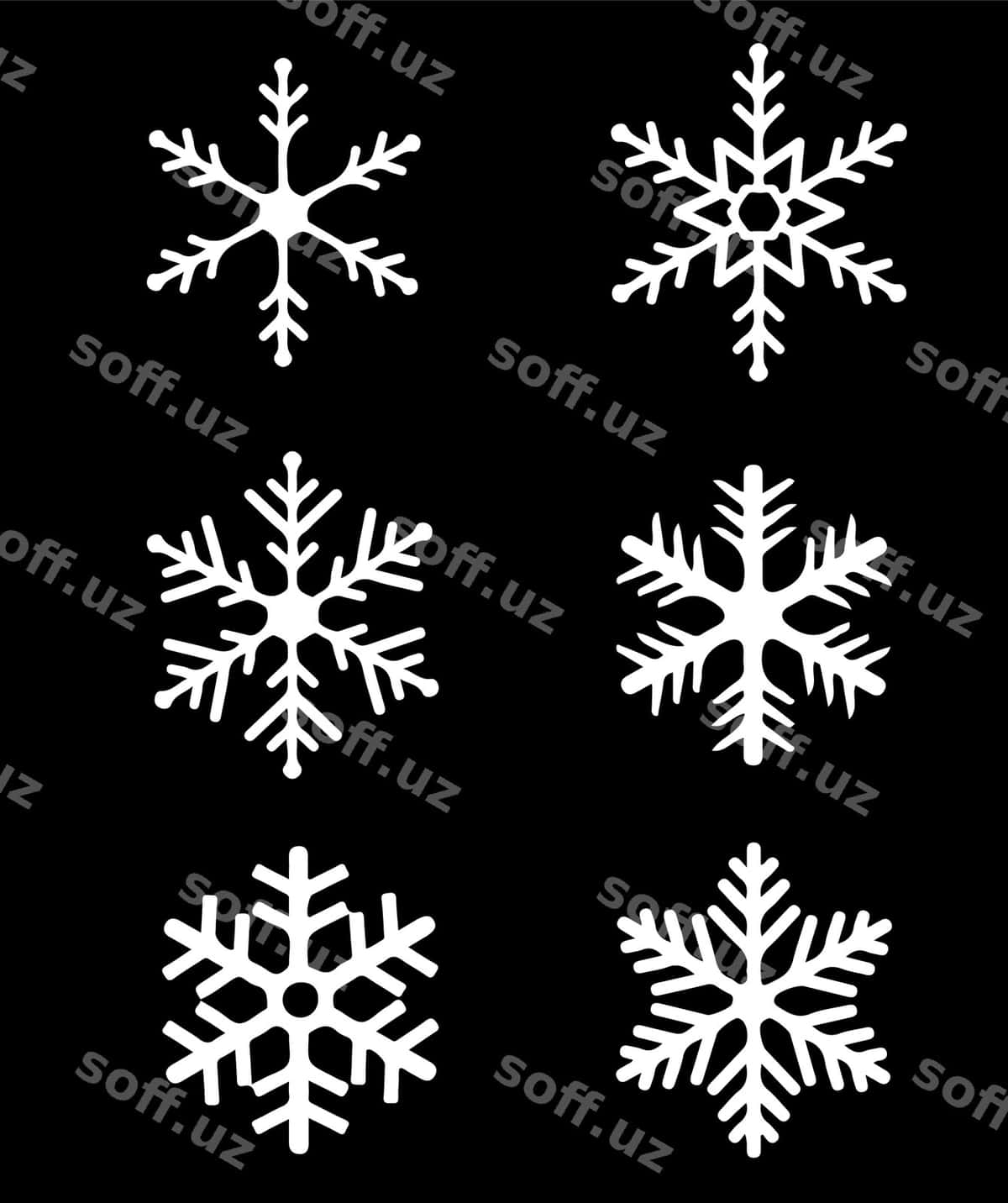Oq qor parchalari turlari | Types white snowflakes 1
