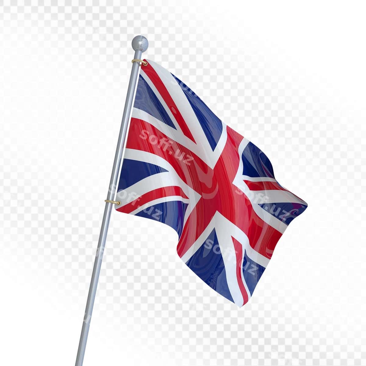 Union Jack bayrog'ini hilpiratuvchi ustun | Union jack flag waving pole 1