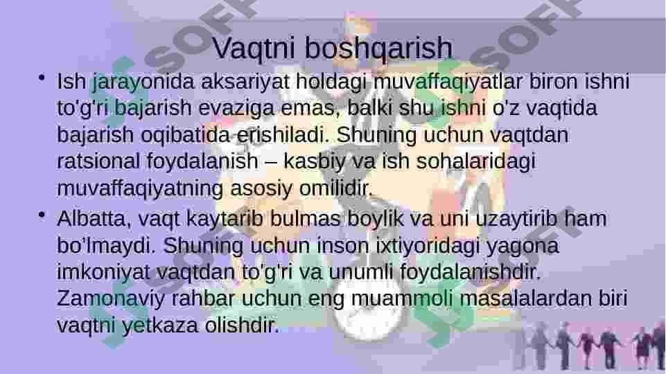 Vaqtni boshqarish 3