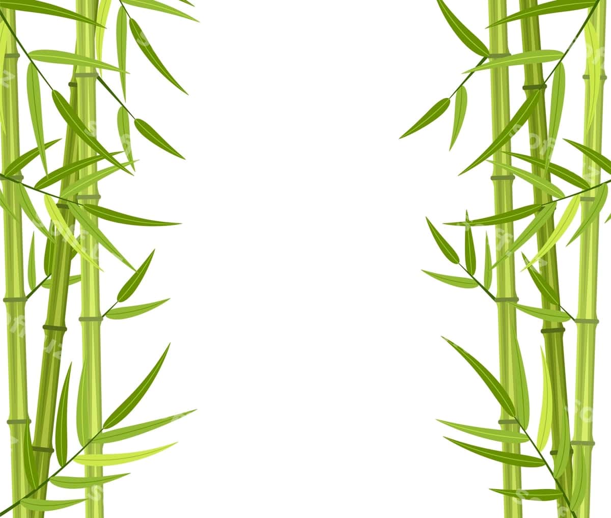 Vektorli yashil bambuk poyalari | Vector green bamboo stems 1