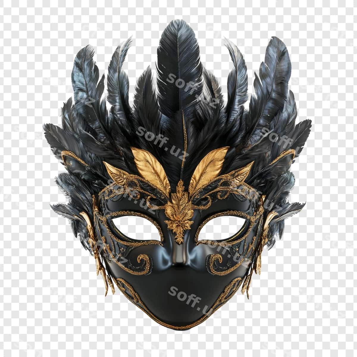Venetsiya tuyaqli maskasi | Venetian mask with feathers 1