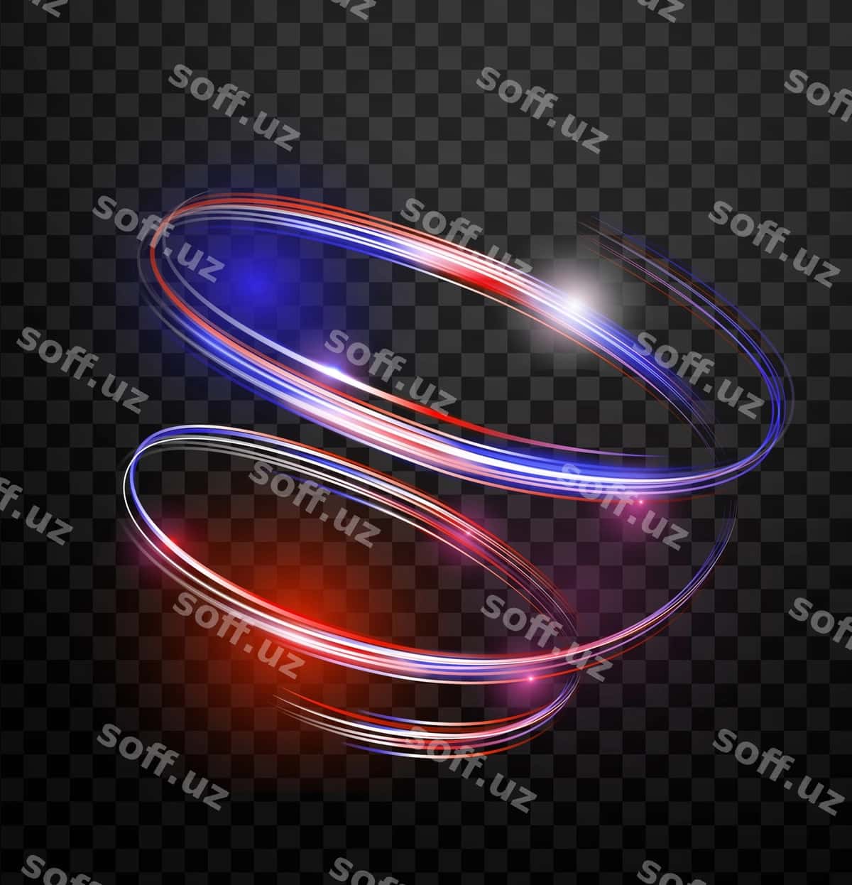 Mavhum ravishda aylanib yuradigan jonli yorug'lik izlari | Vibrant light trails spiraling abstractly 1