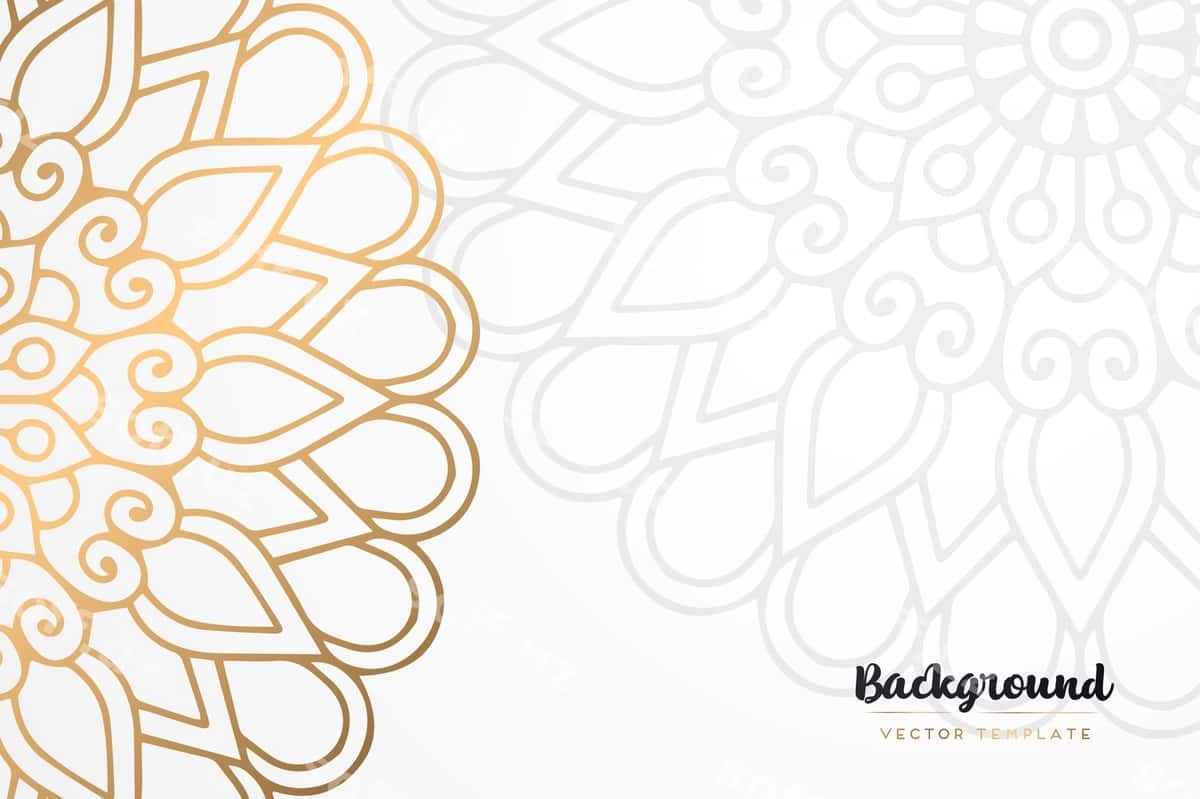 Vintaj oltin mandala foni | Vintage golden mandala background 1