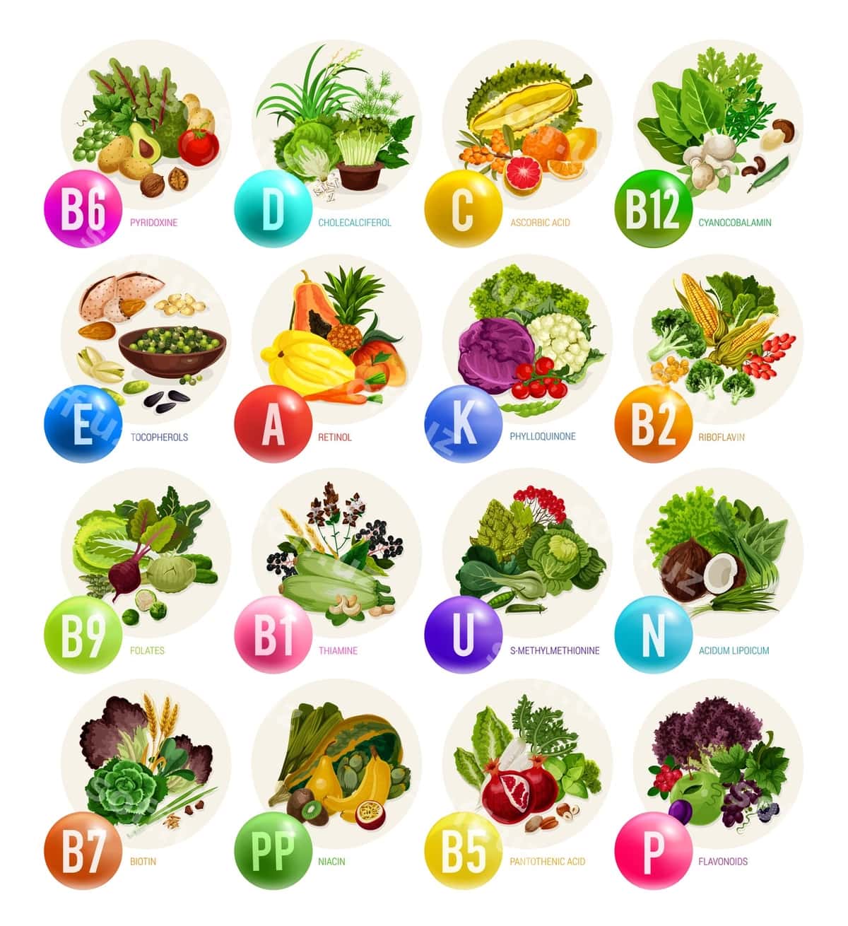 Vitaminlar meva shirin qozonlar daraxtlar | Vitamins fruits nuts vegetables 1