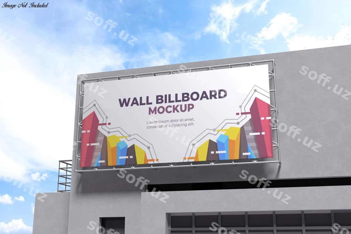 Devor reklama doskasi namunasi | Wall billboard mockup 1