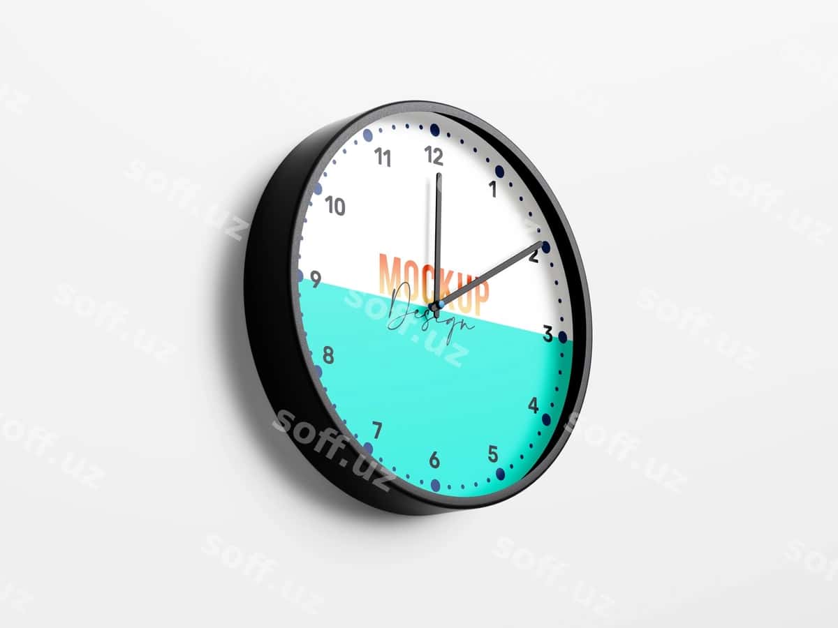 Devoncha soat mockup | Wall clock mockup 1
