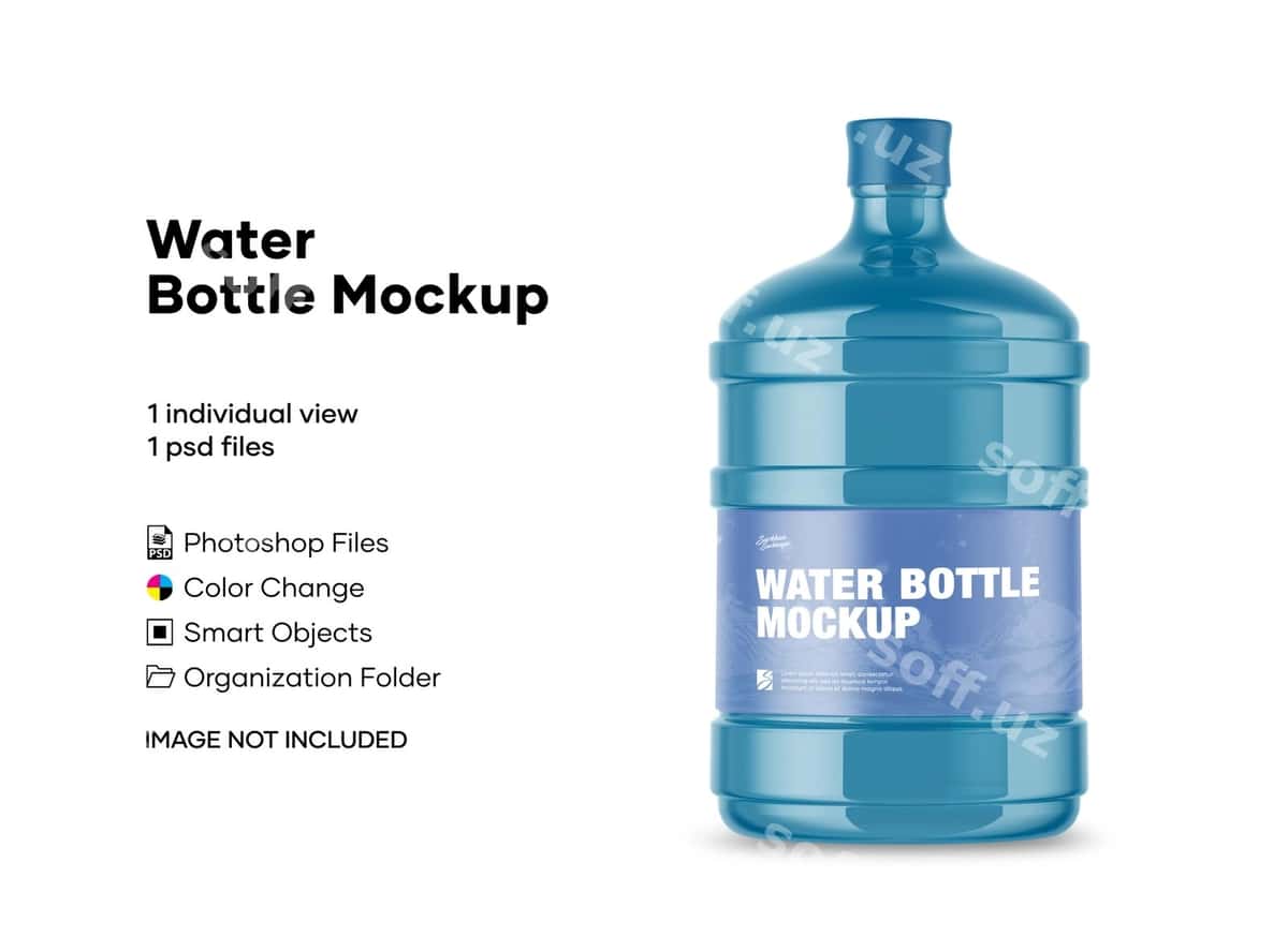 Suv flakon mockup | Water bottle mockup 1