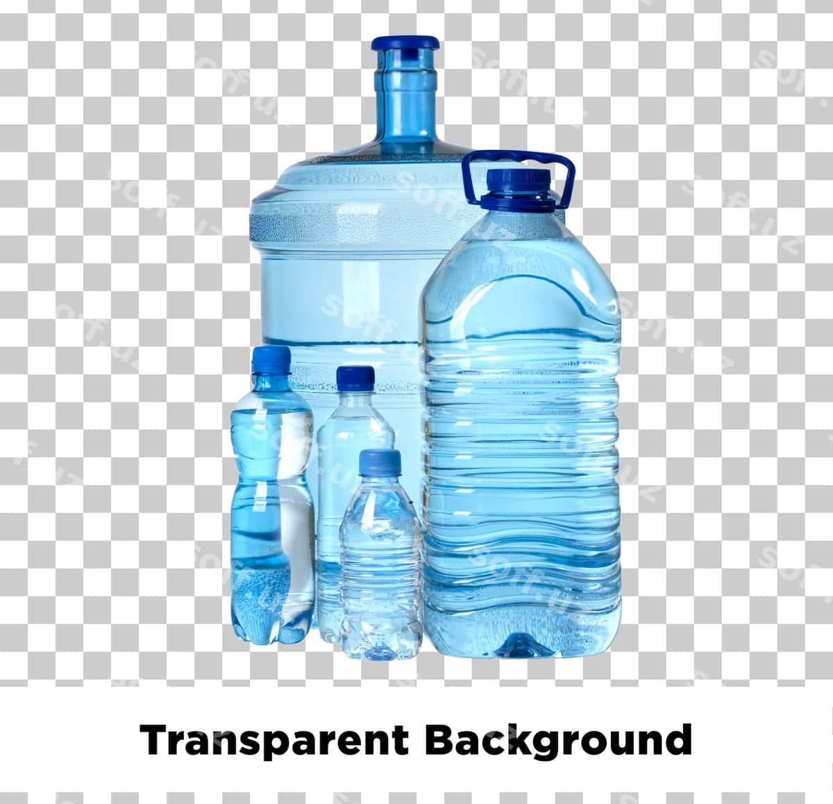Suv shisha fondli shisha idishlar | Water bottles transparent background 1