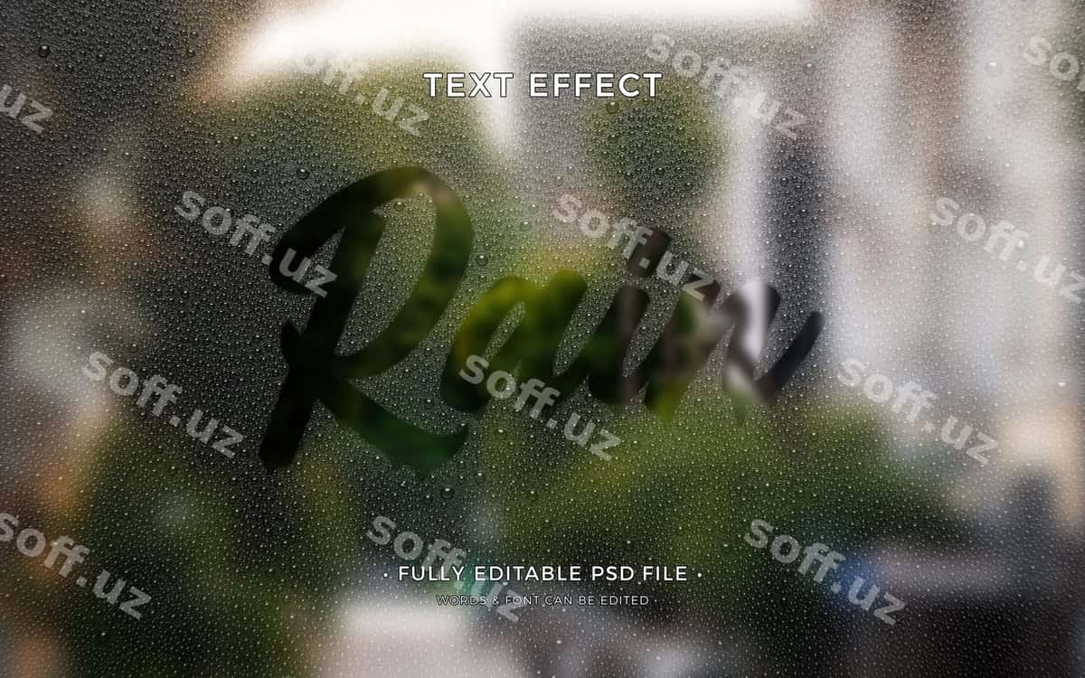 Havo hosilat effekti | Weather text effect 1