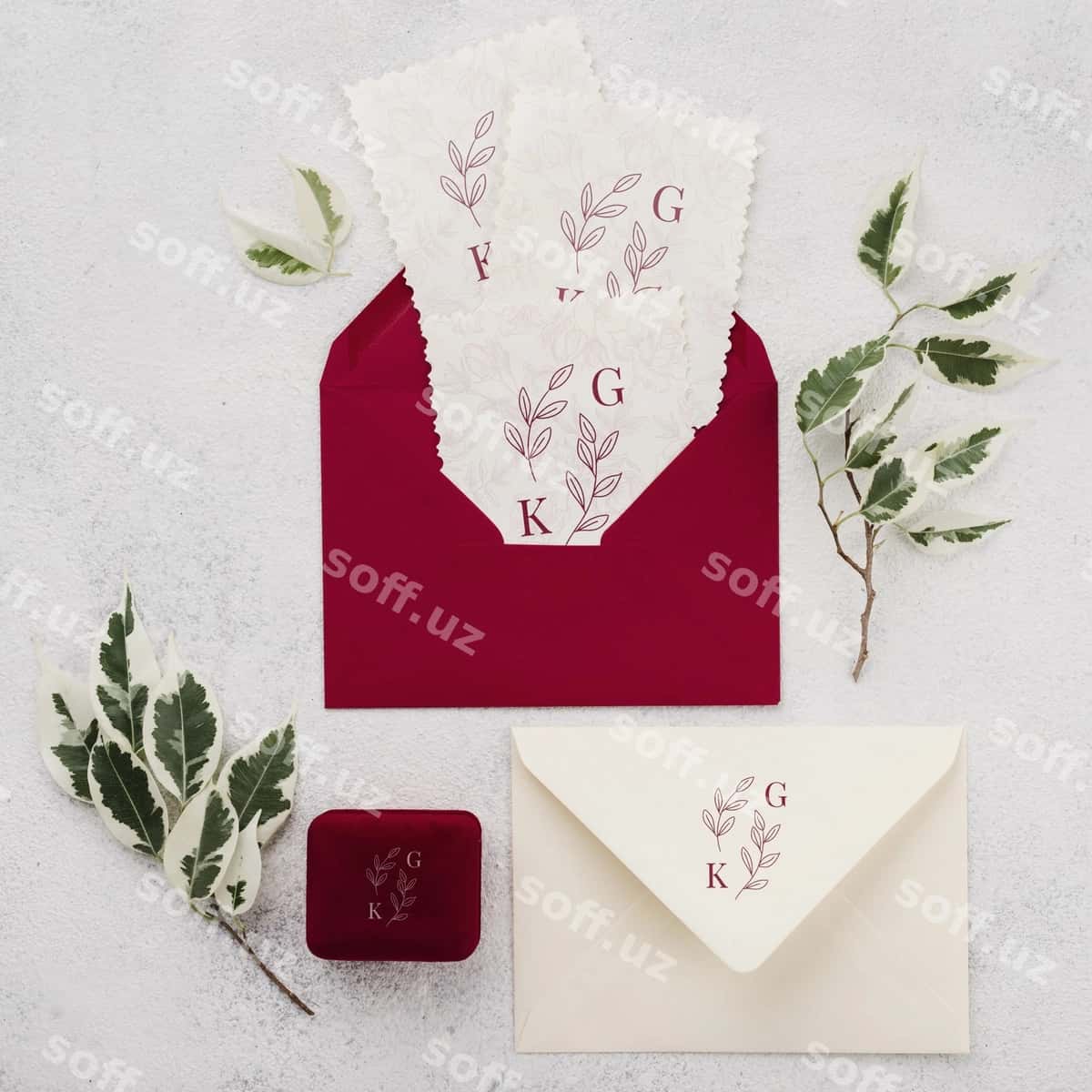 Turmova konseptsiya namuna taklifnoma | Wedding concept mock up invitation 1