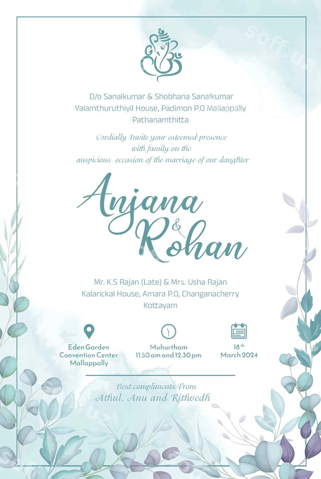 To'y taklifnomasi | Wedding invitaion 1