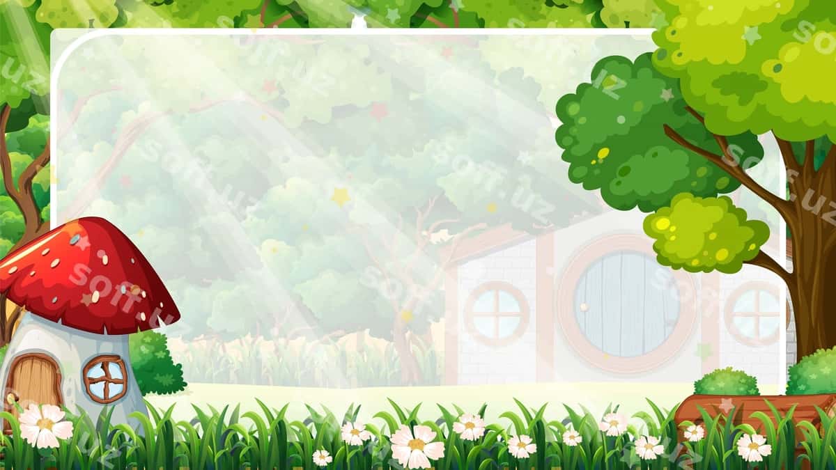 Chaman o'rmon uy manzarasi | Whimsical forest cottage scene 1
