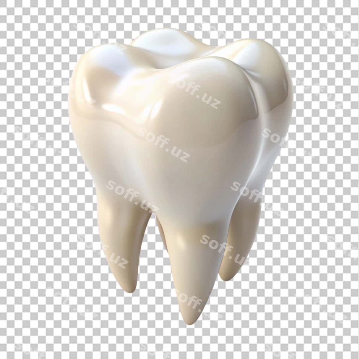 Oq tish 3D zamonaviy uslubda | White tooth with 3d modern style 1