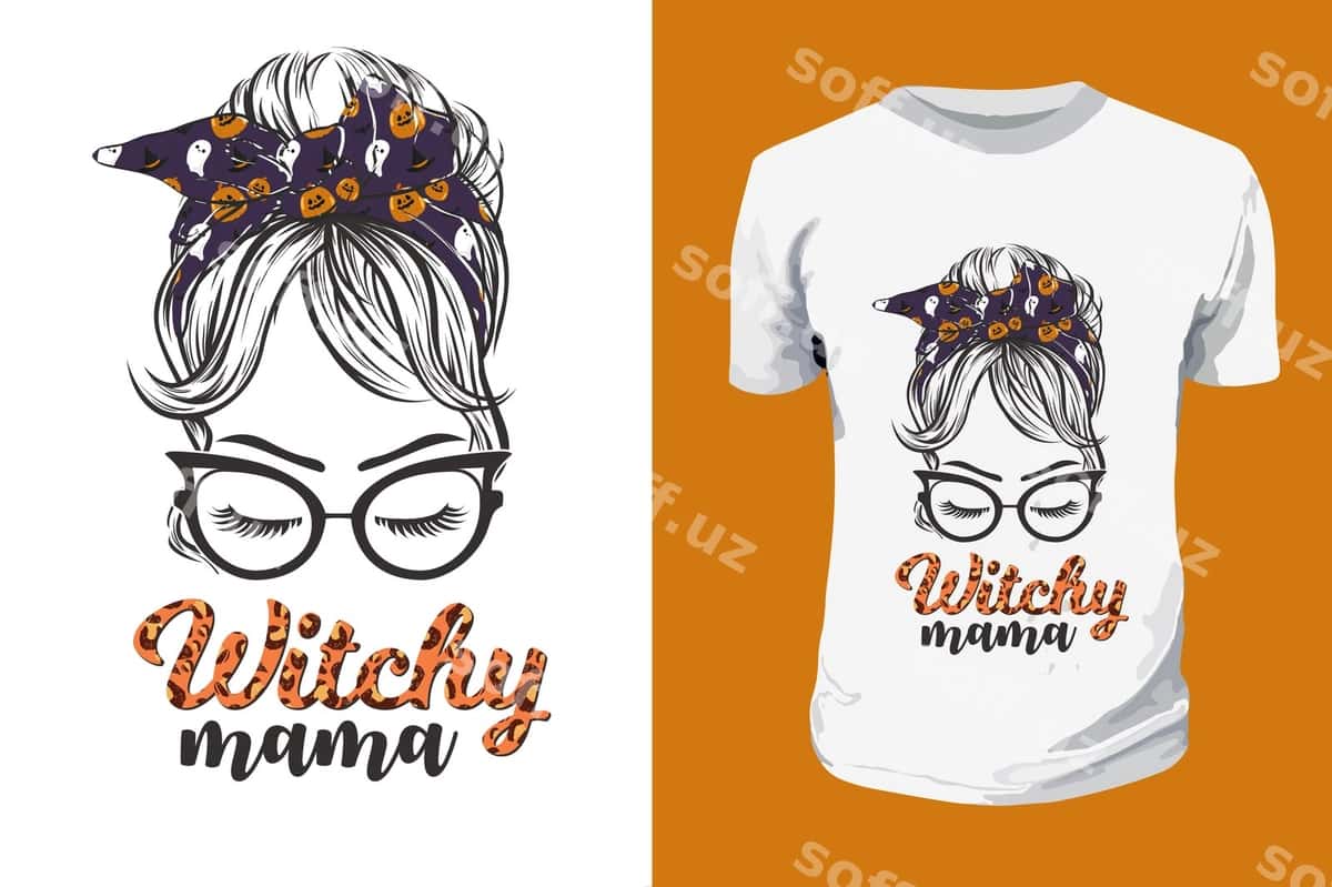 Jinli ona Halloween sublimatsiyasi | Witchy mama halloween sublimation 1