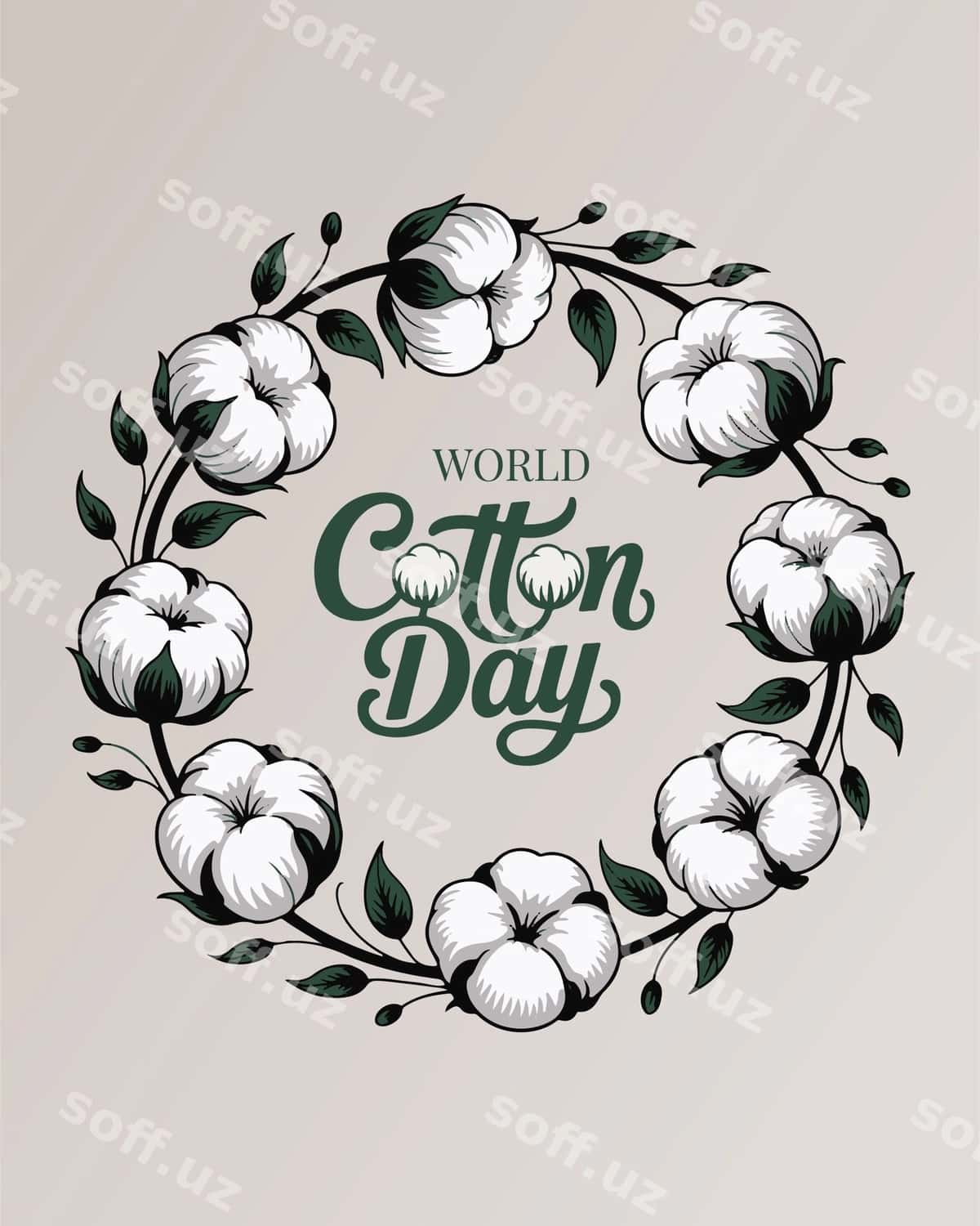 Jahon paxta kuni pлакаты | World cotton day poster 1