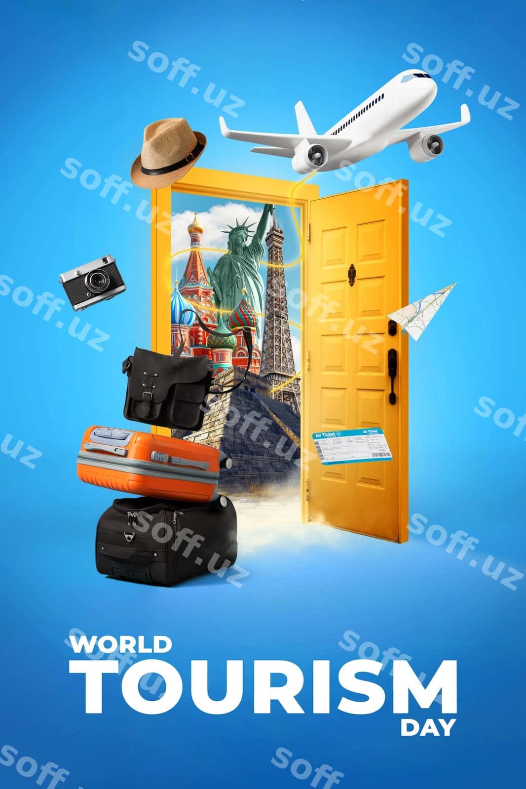 Dunyo turizm kuni collage | World tourism day collage 1