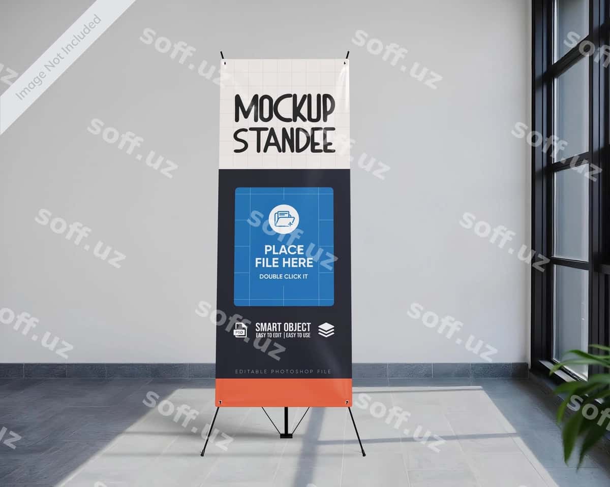X banner mockup standee | X banner mockup standee 1