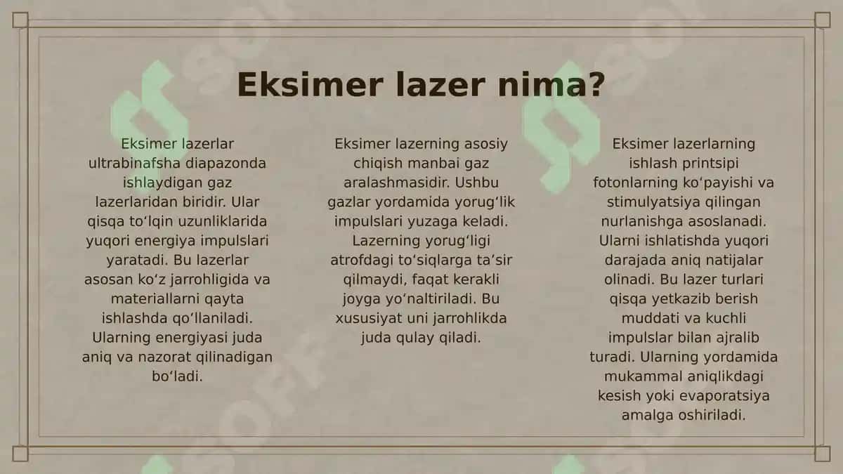 Eksimer Lazerlar 3