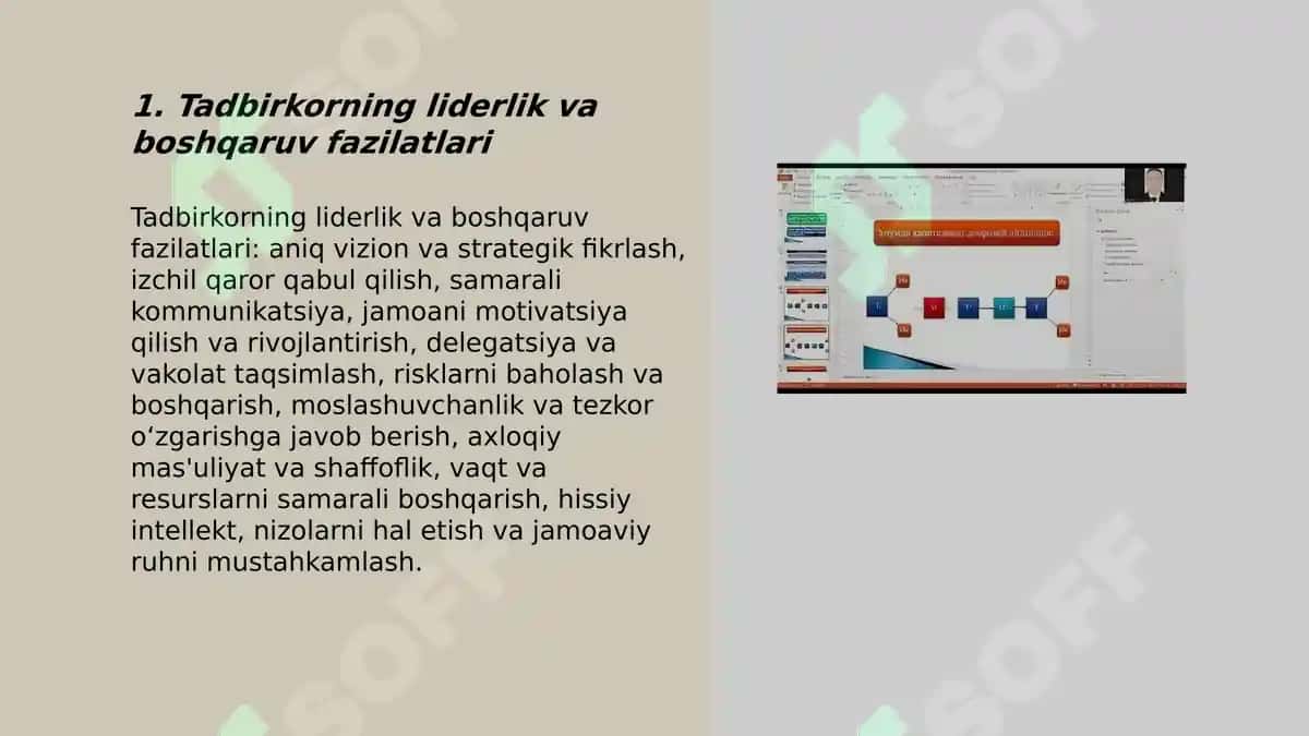 Tadbirkorning sifat fazilatlari, tadbirkorlik strategiyasi va taktikasi 3