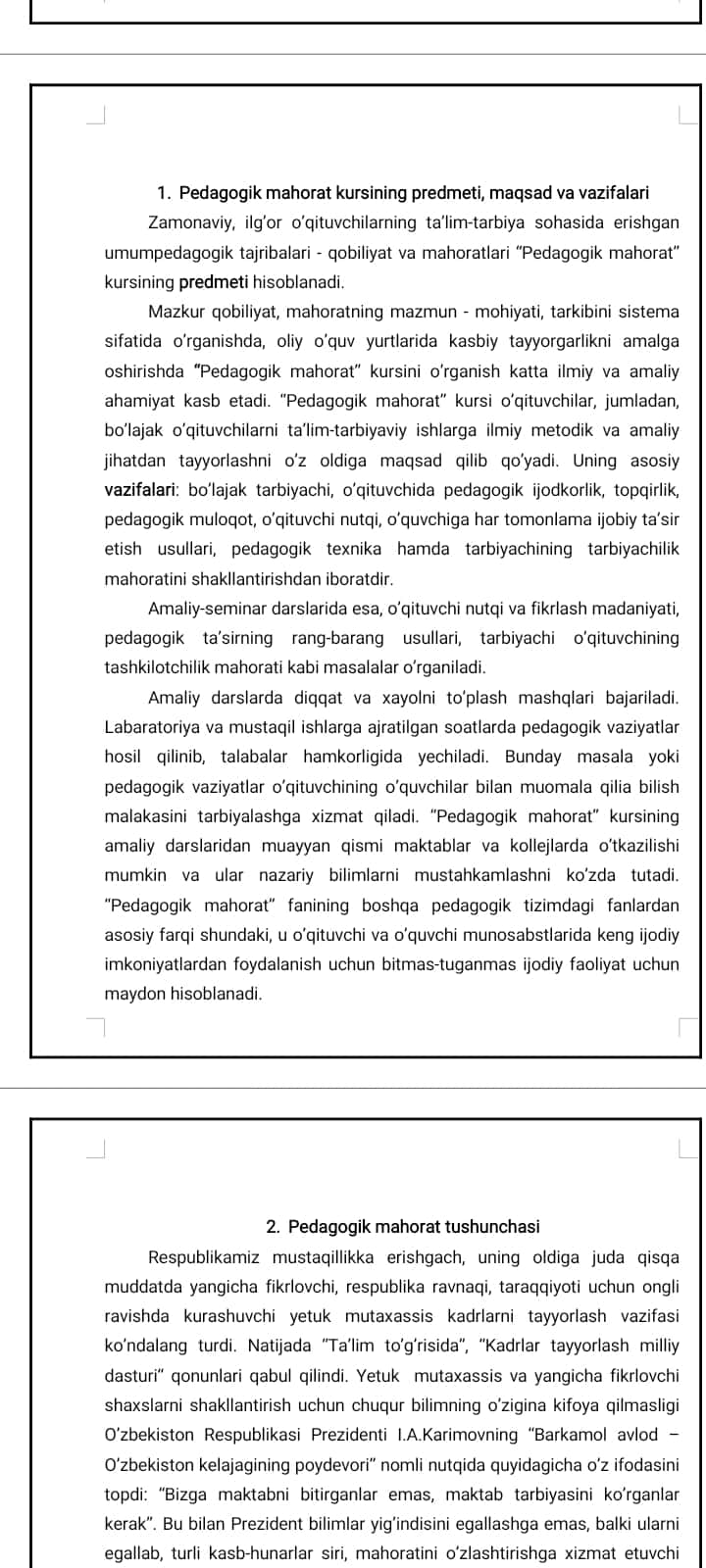 Pedagogik mahorat
