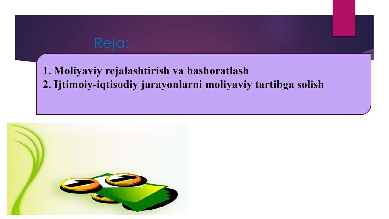 Moliyaviy rejalashtirish va tartibga solish