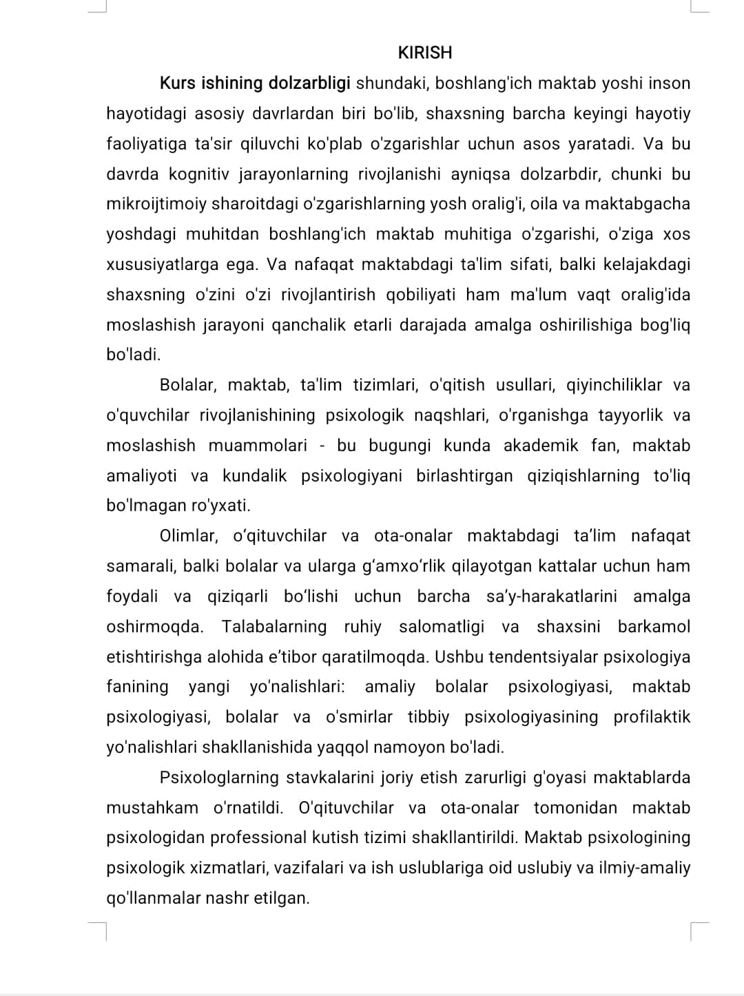 Psixologik xizmatning metodologik va nazariy asoslari