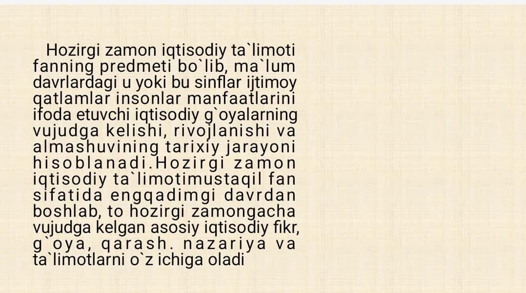 QADIMGI DUNYO IQTISODIY GʼOYALARI