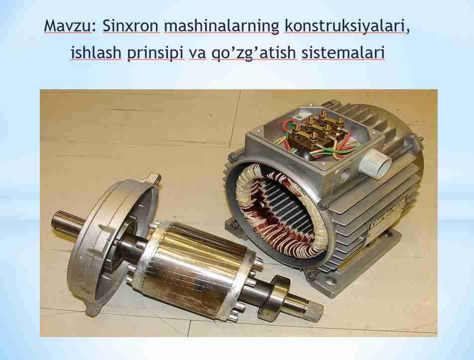 Sinxron mashinalarning konstruksiyalari