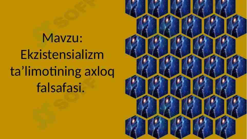 Ekzistensializm ta’limotining axloq falsafasi