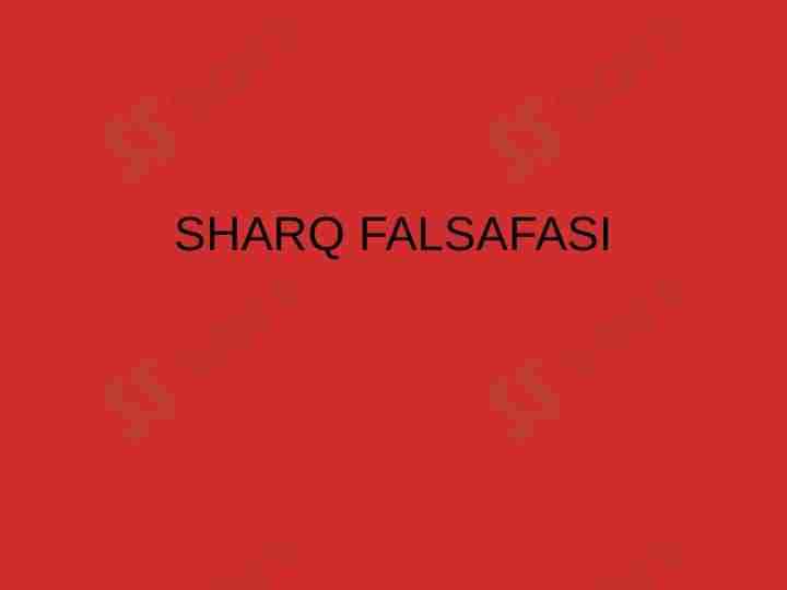 Sharq falsafasi