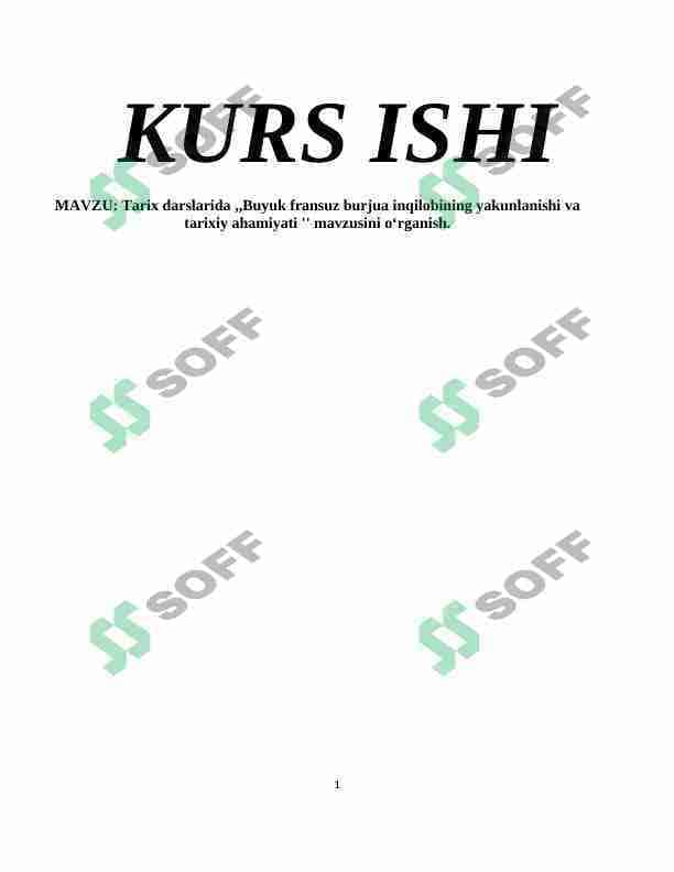 Tarix darslarida ,,Buyuk fransuz burjua inqilobining yakunlanishi va tarixiy ahamiyati '' mavzusini oʻrganish.