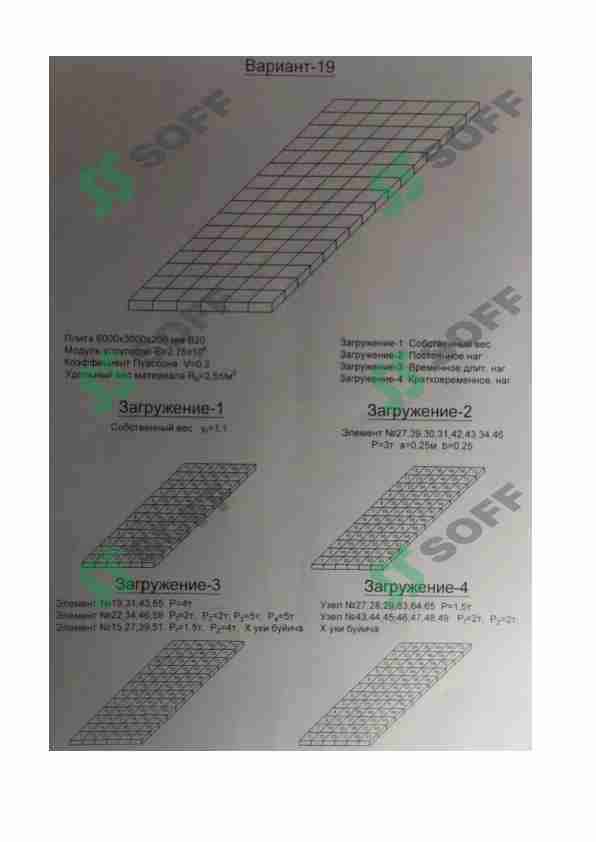 Plita hisobi. 19-variant. Lira programmasida plitaga yuklarni berish.