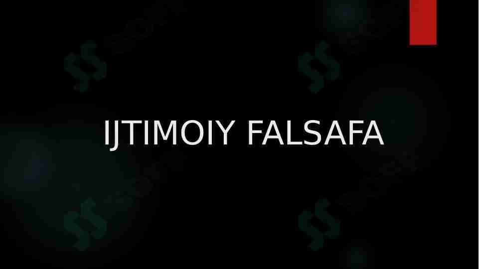 ijtimoiy falsafa