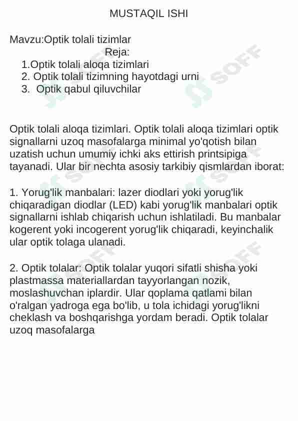 Optik tolali tizimlar