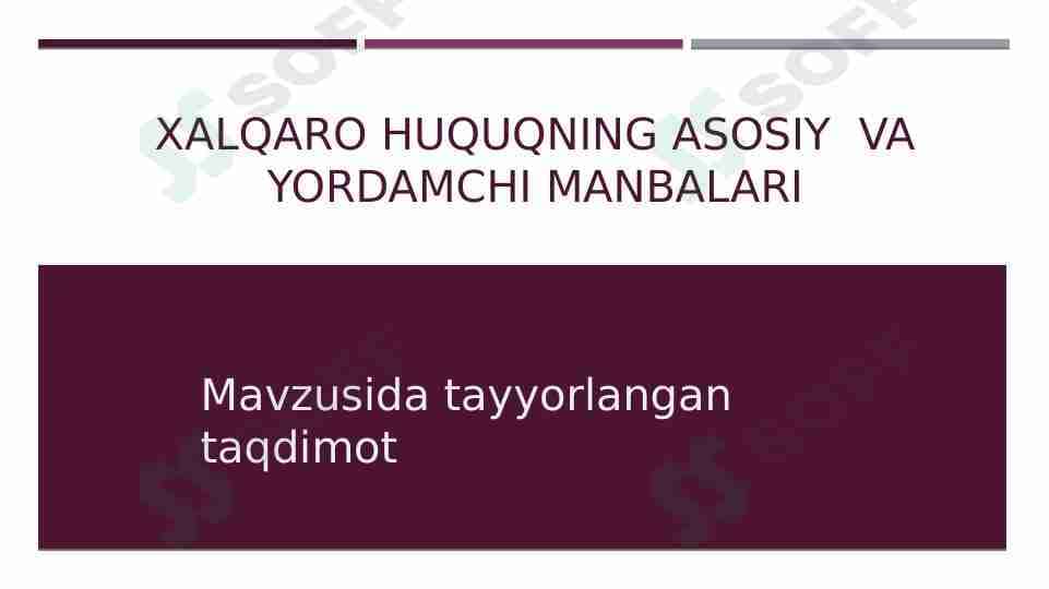 Xalqaro huquq prinsiplari