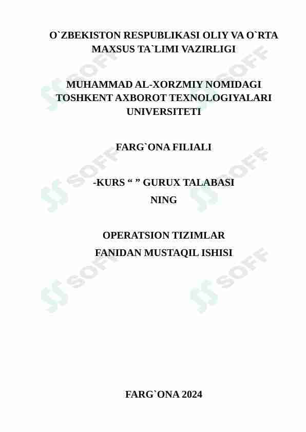 Operatsion tizimlar tarixi
