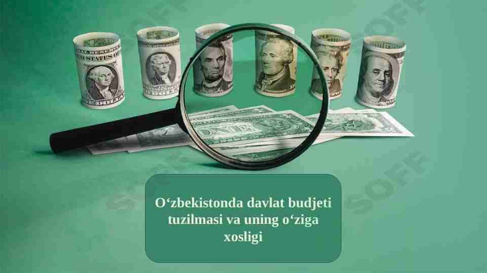 Oʻzbekistonda davlat budjeti tuzilmasi va uning oʻziga xosligi