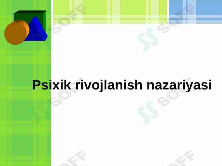 Psixik rivojlanish nazariyasi