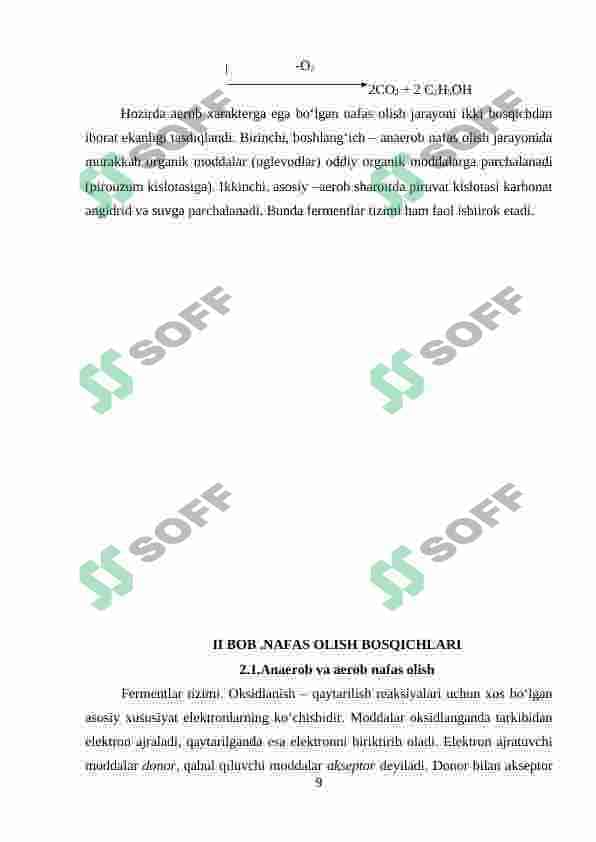 Nafas olish fermentlari va ularning xossalari