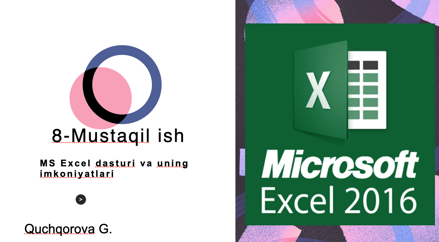 MS Excel dasturi