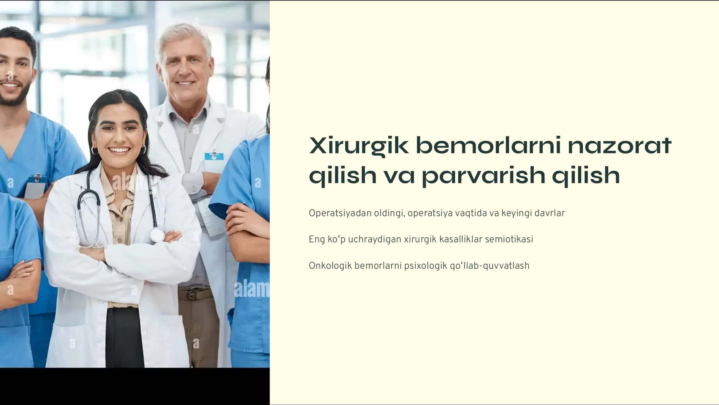 Xirurgik bemorlarni nazorat qilish va parvarish qilish