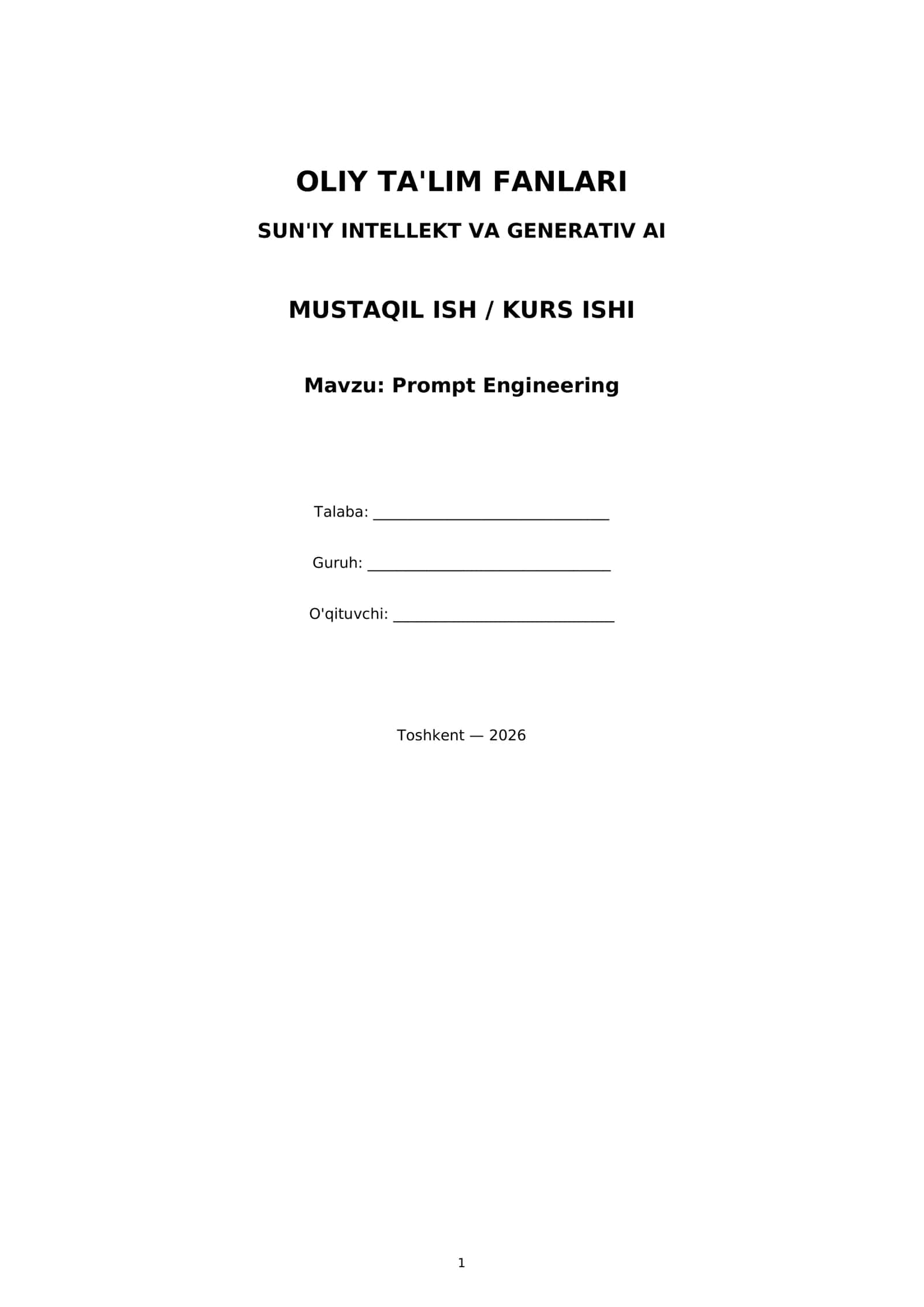 Prompt Engineering